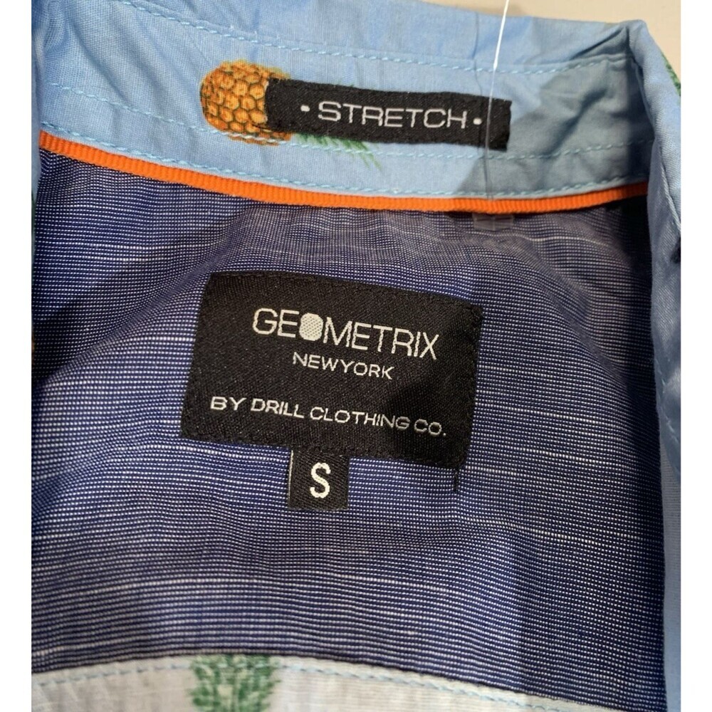 Drill Clothing Geometrix Peached Poplin Stretch S Pineapples NEW $52. Retail - Picture 6 of 16